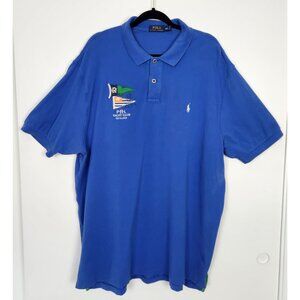 Polo Ralph Lauren Yacht Club Men's 2XL Slightly Distressed Blue Polo Shirt